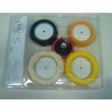 【SAR3MP】3" Mini-Buffing Pad Kit - 4 Pads, Backing Plate, and 1/4" Drill Adaptor