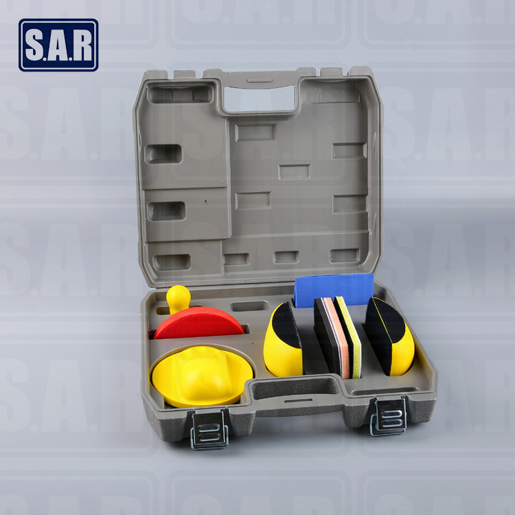 【SARS9】SANDING BLOCK KIT 9 PCS HOOK & LOOP HAND RUBBING VELCRO DISCS