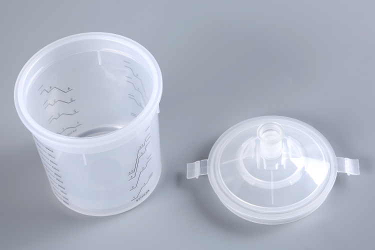 【TUB-010】Paint solvent 600ml Plastic clear paint mixing cup measuring quick mix quart Paint Preparation System