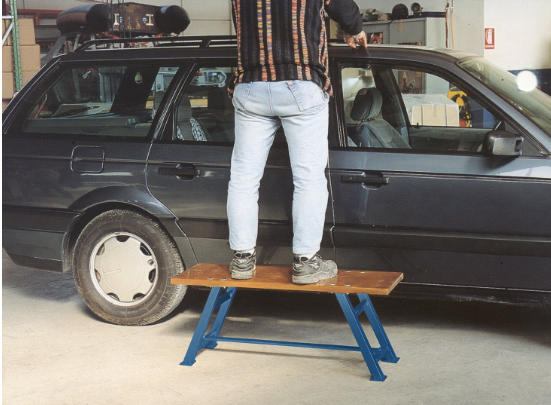 【SARC305】Stool strong platform with wooden top